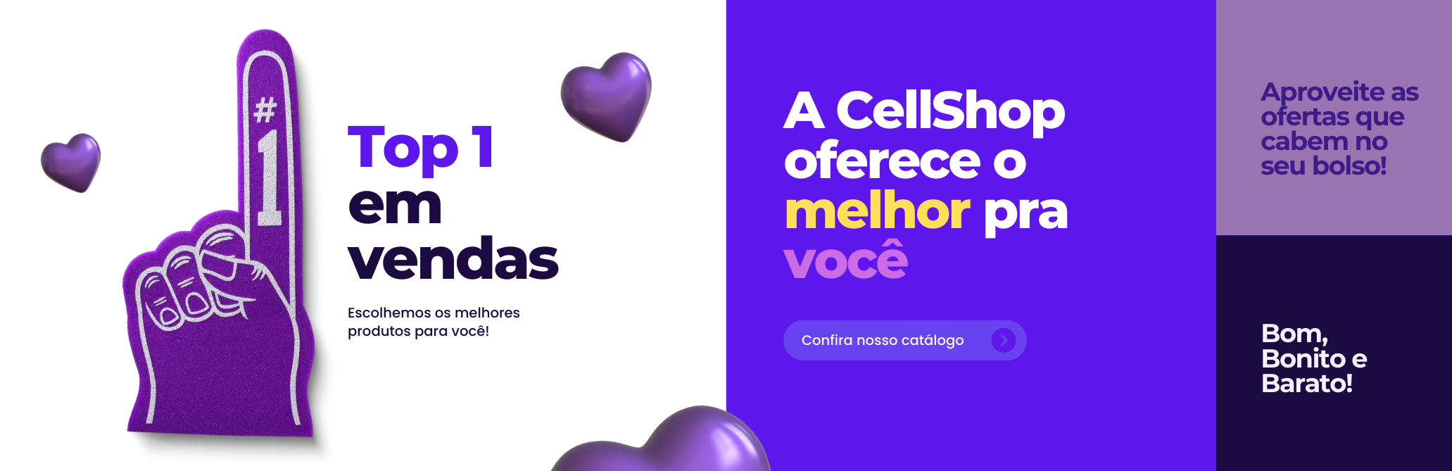 banner de divulgação da CellShop, numero um em vendas!